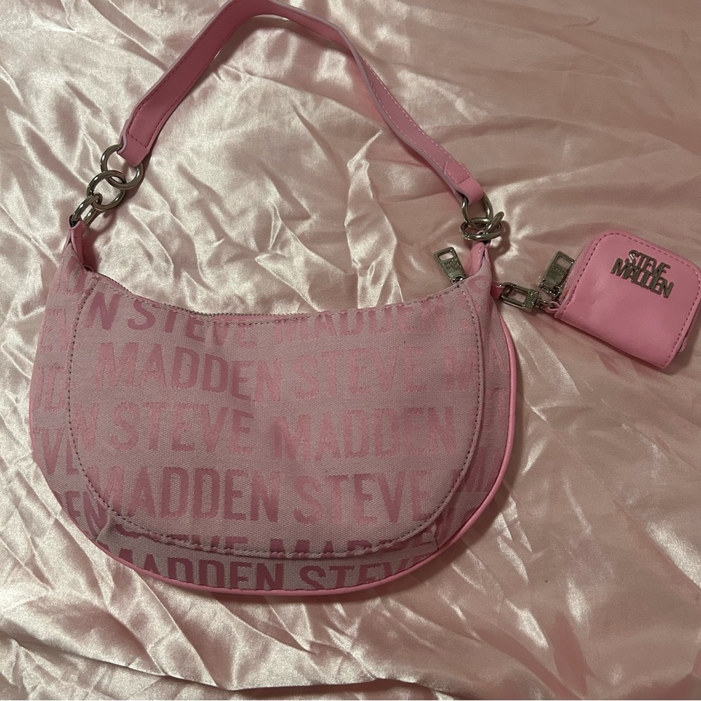 Steve Madden Pink Crescent Shoulder Bag - Picture 5 of 6